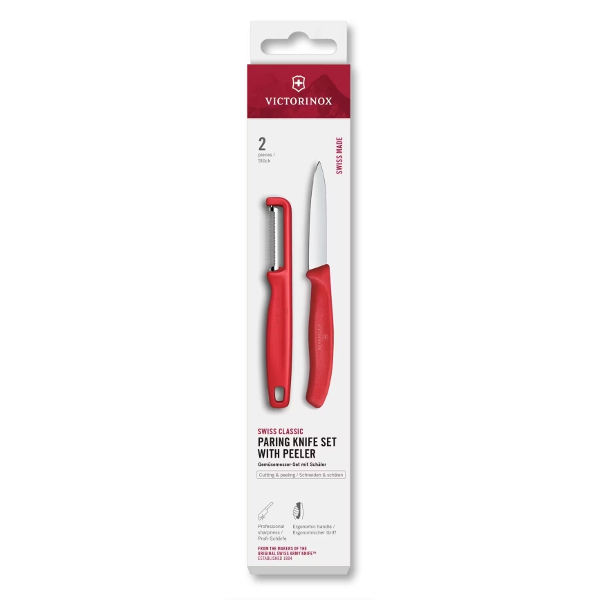 Victorinox - Sada kuchyňský nůž se škrabkou SWISS CLASSIC tyrkysová