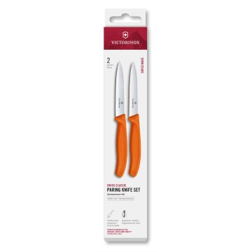 Victorinox - Sada kuchyňských nožů na zeleninu SWISS CLASSIC 10 cm 2 ks oranžová