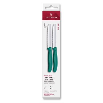 Victorinox - Sada kuchyňských nožů na zeleninu SWISS CLASSIC 11 cm 2 ks tyrkysová