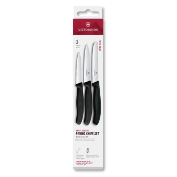 Victorinox - Sada kuchyňských nožů na zeleninu SWISS CLASSIC 3 ks černá