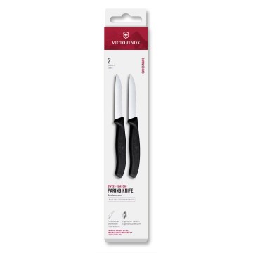 Victorinox - Sada kuchyňských nožů na zeleninu SWISS CLASSIC 8 cm 2 ks černá