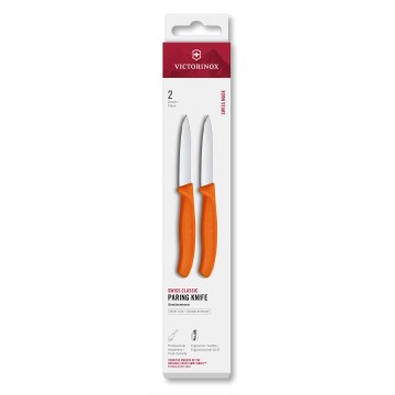 Victorinox - Sada kuchyňských nožů na zeleninu SWISS CLASSIC 8 cm 2 ks oranžová