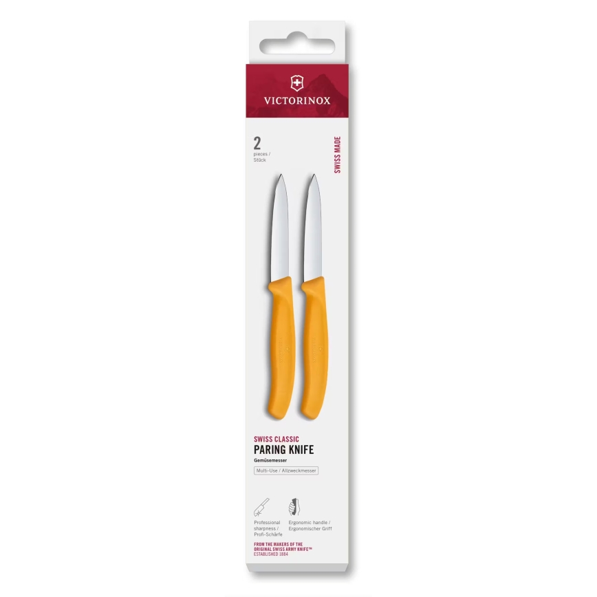Victorinox - Sada kuchyňských nožů na zeleninu SWISS CLASSIC 8 cm 2 ks žlutá