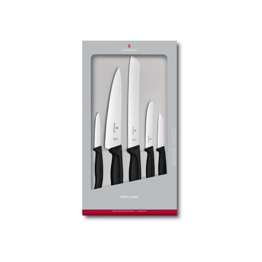 Victorinox - Sada kuchyňských nožů SWISS CLASSIC 5 ks černá