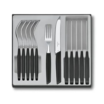 Victorinox - Sada příborů SWISS MODERN 12 ks černá