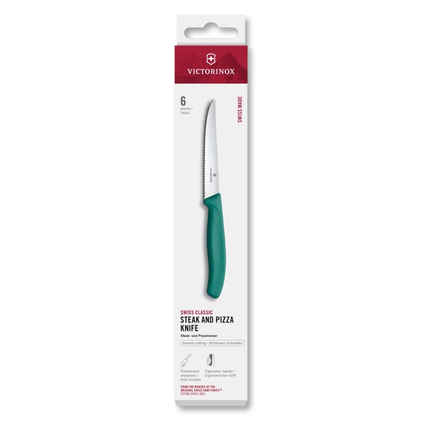 Victorinox - Sada steakových nožů SWISS CLASSIC 11 cm 6 ks tyrkysová