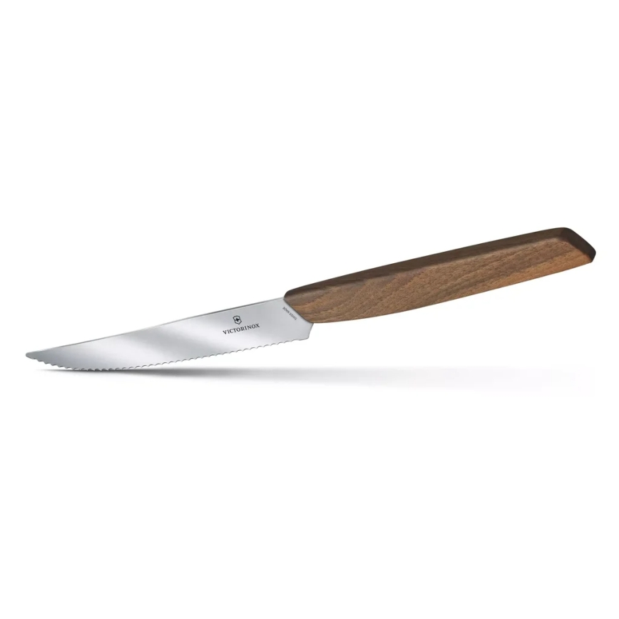 Victorinox - Sada steakových nožů SWISS MODERN 12 cm 2 ks ořech