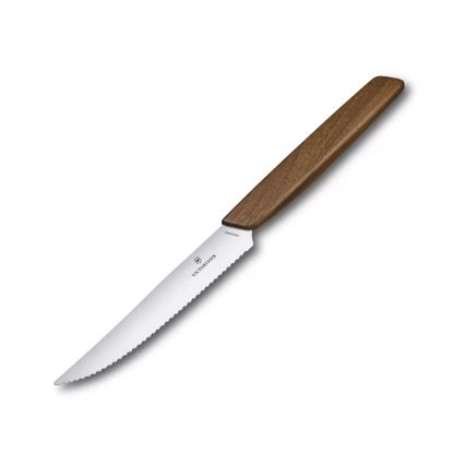 Victorinox - Sada steakových nožů SWISS MODERN 12 cm 2 ks ořech