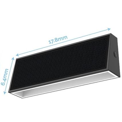 Viking - LED Solární nástěnné svítidlo LED/1,3W/3,7V IP44 4000K 2000 mAh