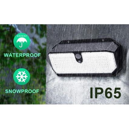Viking - LED Solární nástěnné svítidlo se senzorem LED/2W/3,7V IP65 6000K 2200 mAh