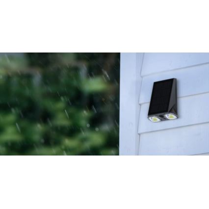 Viking - LED Stmívatelné solární nástěnné svítidlo se senzorem LED/1,3W/3,7V IP44 4000K 2000 mAh