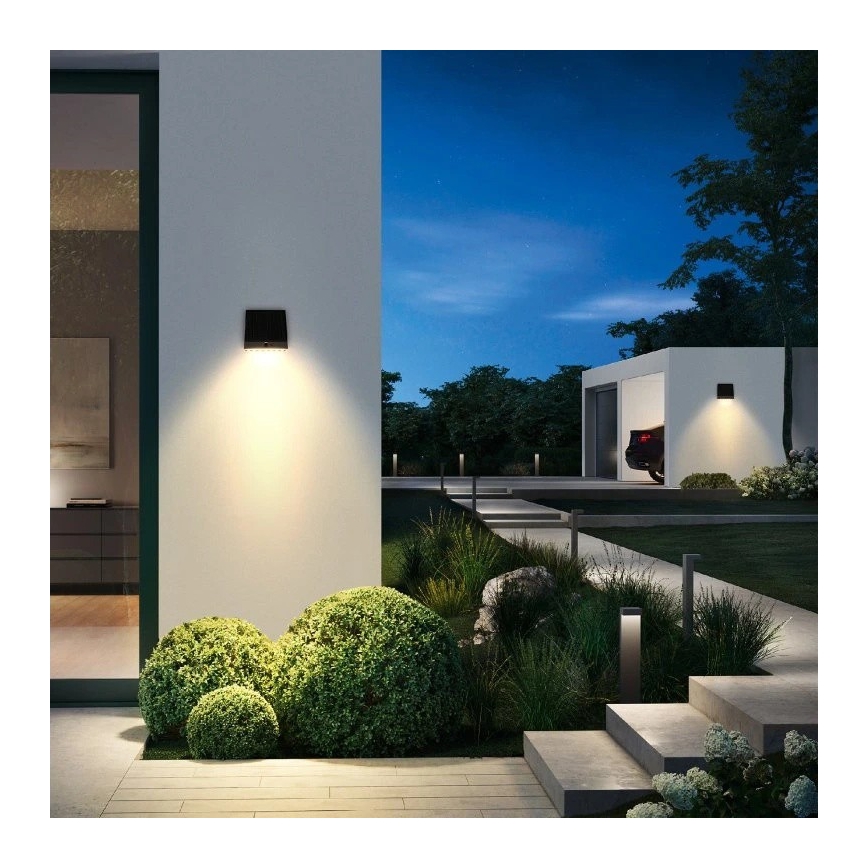 Viking - LED Stmívatelné solární nástěnné svítidlo se senzorem LED/2W/3,7V IP54 4000K 2000 mAh