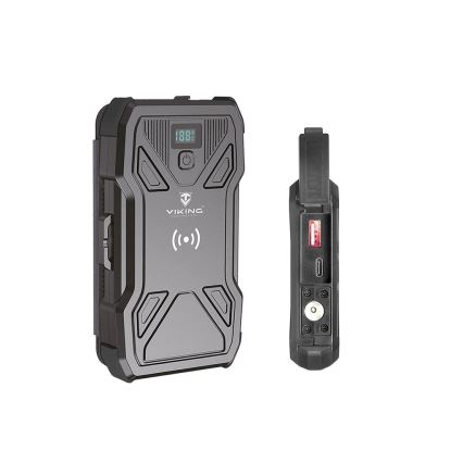 Viking - Power Bank s LED svítilnou, bezdrátovým nabíjením a solárním panelem Power Delivery 22,5W/10000 mAh