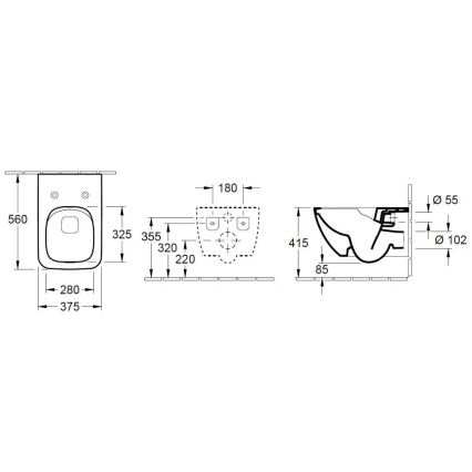 Villeroy & Boch 4611RS01 - Závěsné WC s prkénkem SoftClose VENTICELLO keramika/bílá