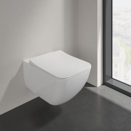 Villeroy & Boch 4611RSR1 - Závěsné WC s prkénkem SoftClose VENTICELLO keramika/bílá