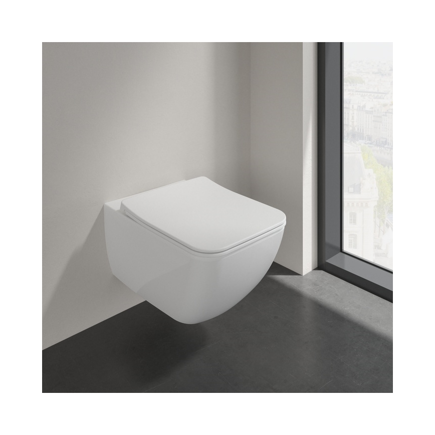 Villeroy & Boch 4611RSR1 - Závěsné WC s prkénkem SoftClose VENTICELLO keramika/bílá