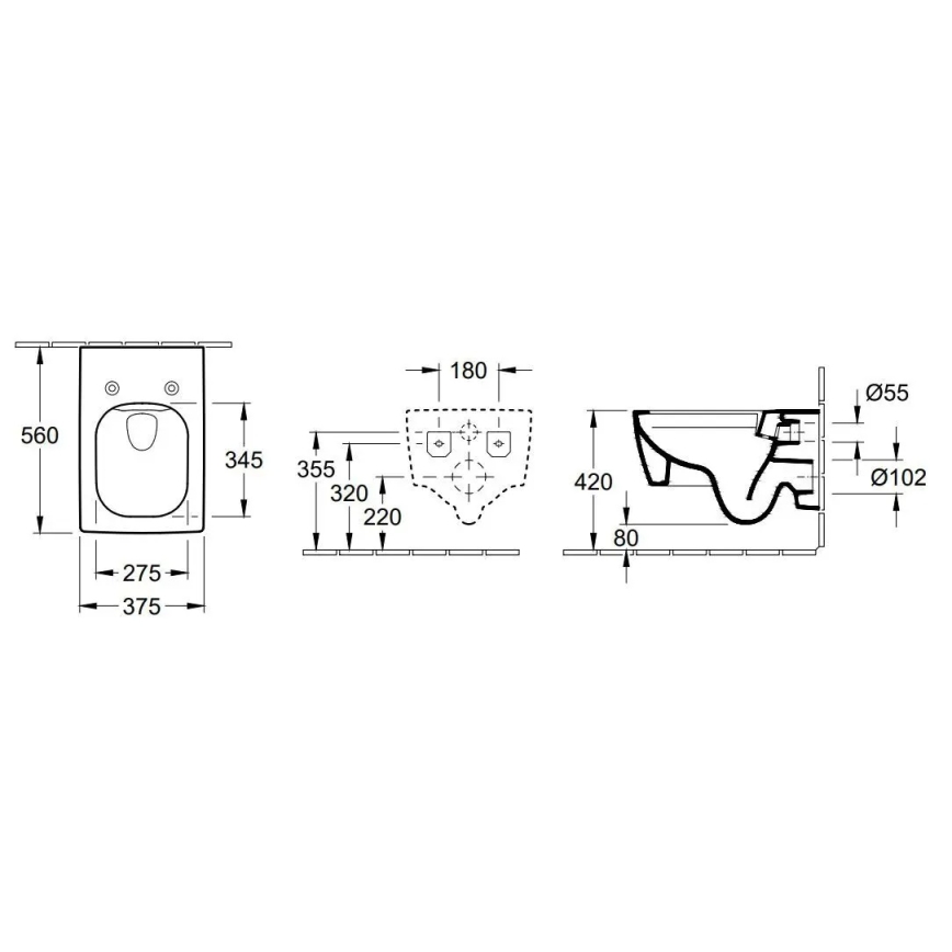 Villeroy & Boch 4633R001 - Závěsné WC MEMENTO keramika/bílá