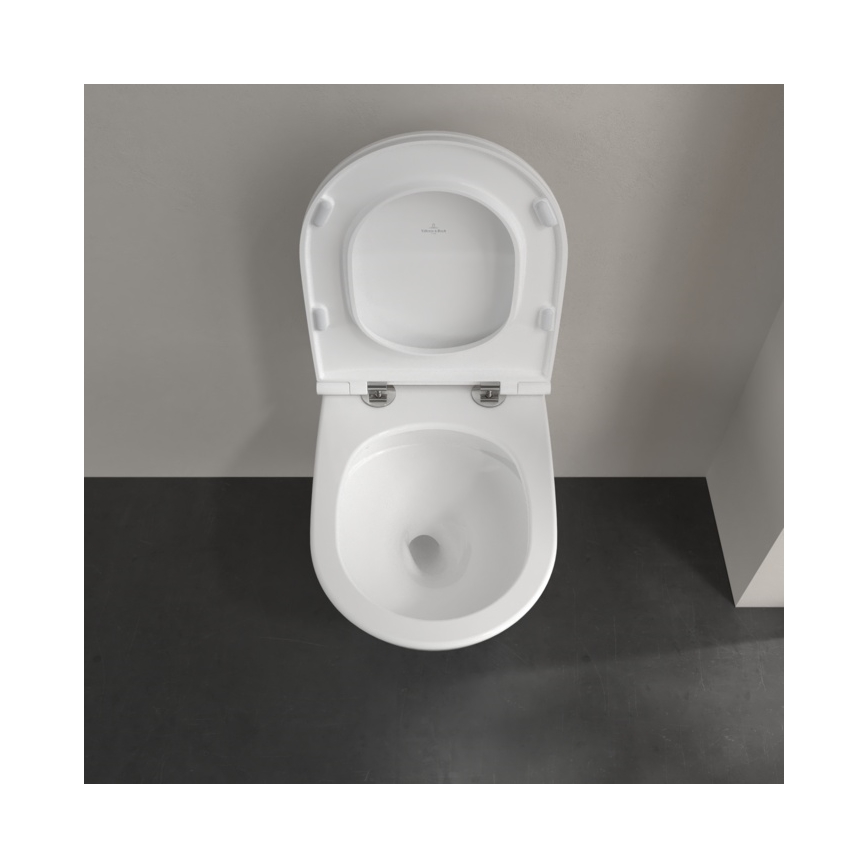 Villeroy & Boch 4670T901 - Závěsné WC s prkénkem SoftClose SUBWAY 3.0 keramika/bílá