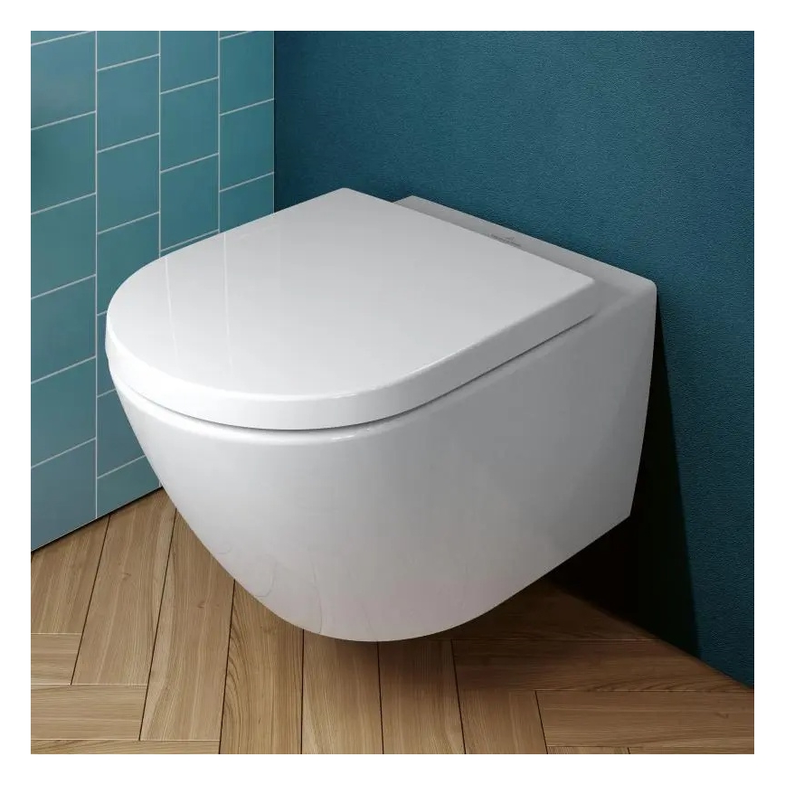 Villeroy & Boch 4670TSR1 - Závěsné WC s prkénkem SoftClose SUBWAY 3.0 keramika/bílá