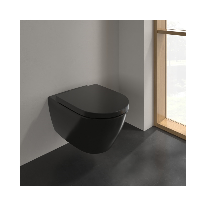 Villeroy & Boch 5614R0R7 - Závěsné WC SUBWAY keramika/černá