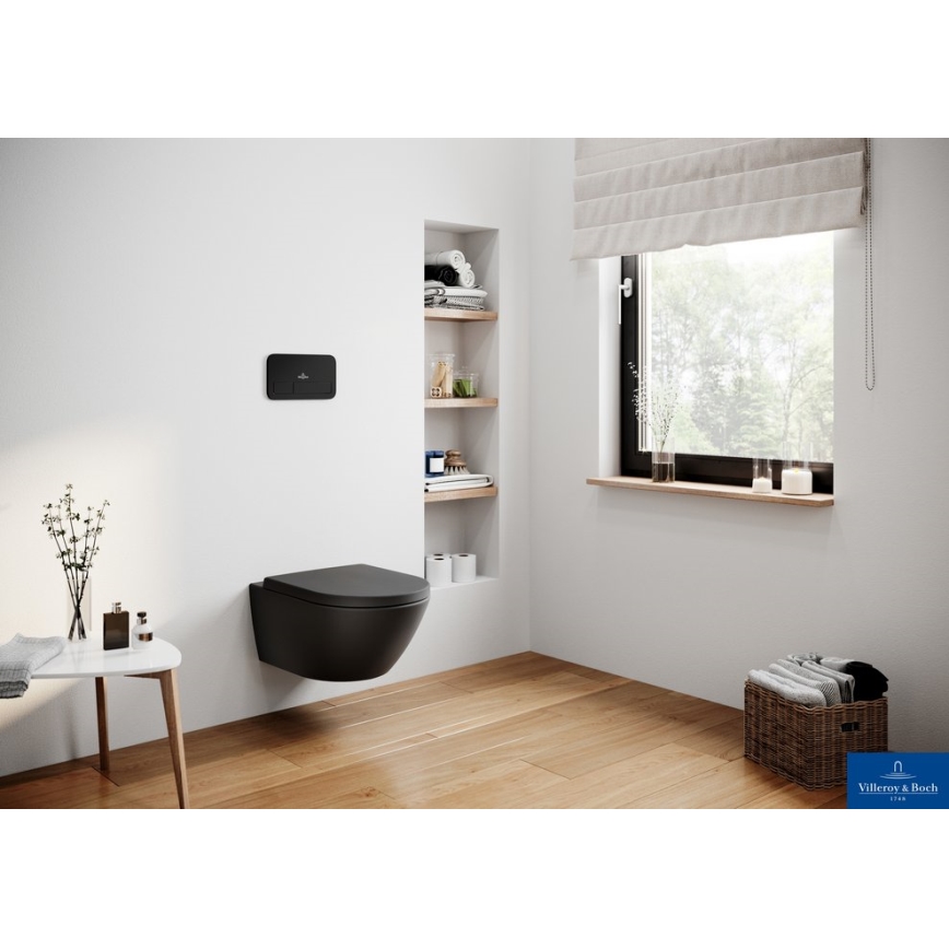 Villeroy & Boch 5614R0R7 - Závěsné WC SUBWAY keramika/černá