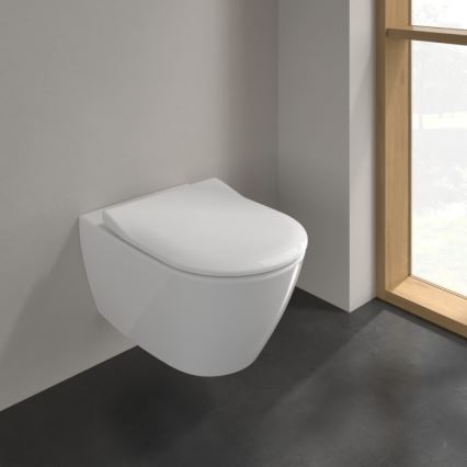 Villeroy & Boch 5614R201 - Závěsné WC s prkénkem SoftClose SUBWAY 2.0 keramika/bílá