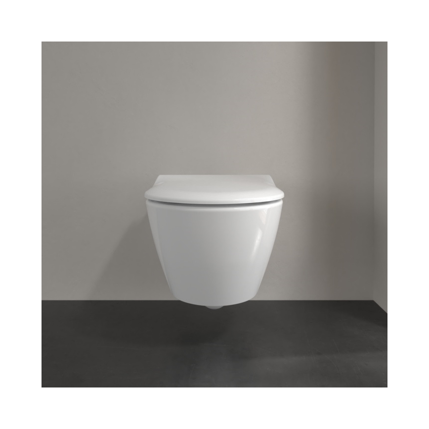 Villeroy & Boch 5614R201 - Závěsné WC s prkénkem SoftClose SUBWAY 2.0 keramika/bílá