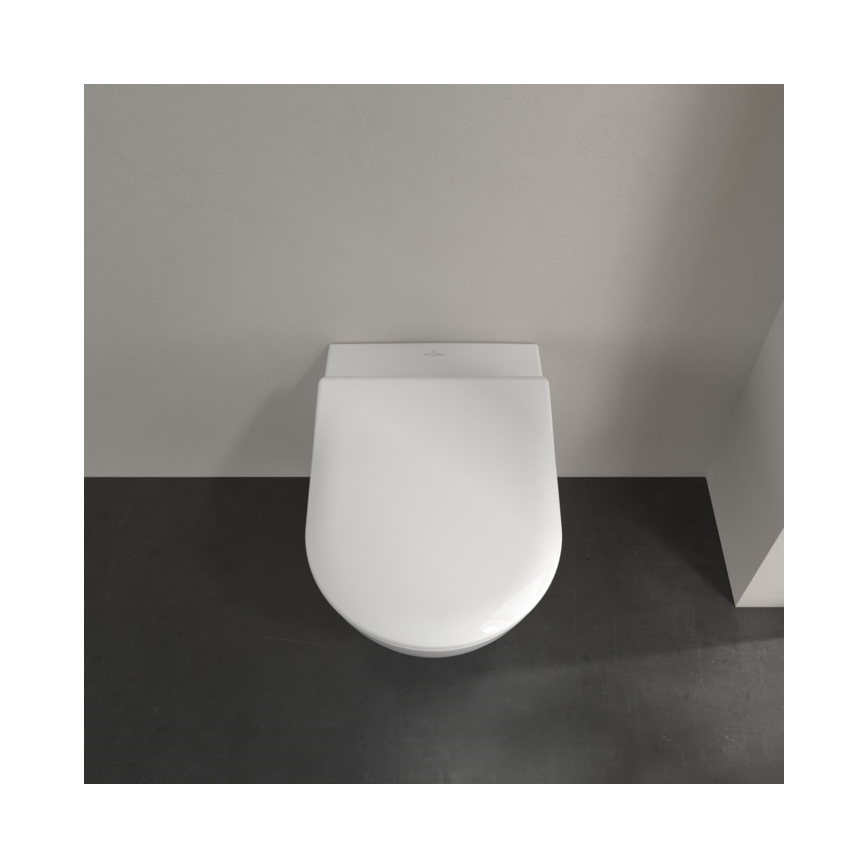 Villeroy & Boch 5614R201 - Závěsné WC s prkénkem SoftClose SUBWAY 2.0 keramika/bílá