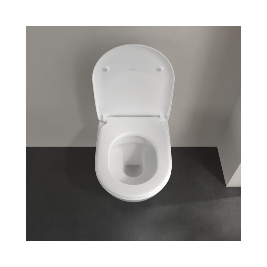 Villeroy & Boch 5614R201 - Závěsné WC s prkénkem SoftClose SUBWAY 2.0 keramika/bílá