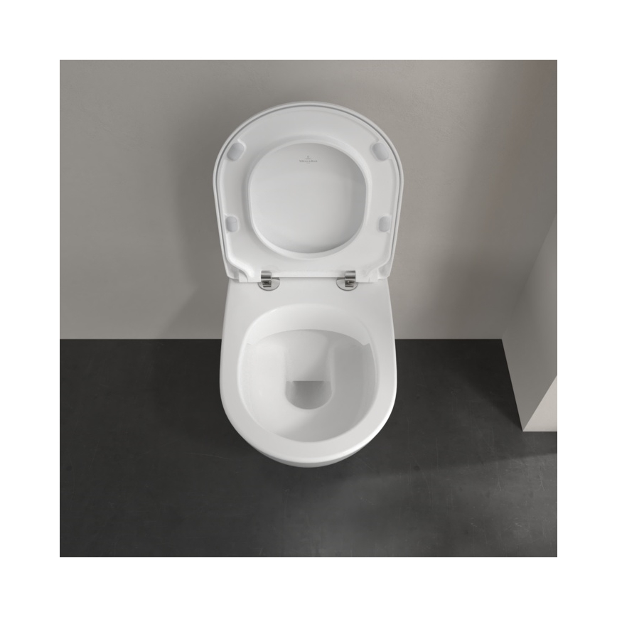 Villeroy & Boch 5614R201 - Závěsné WC s prkénkem SoftClose SUBWAY 2.0 keramika/bílá