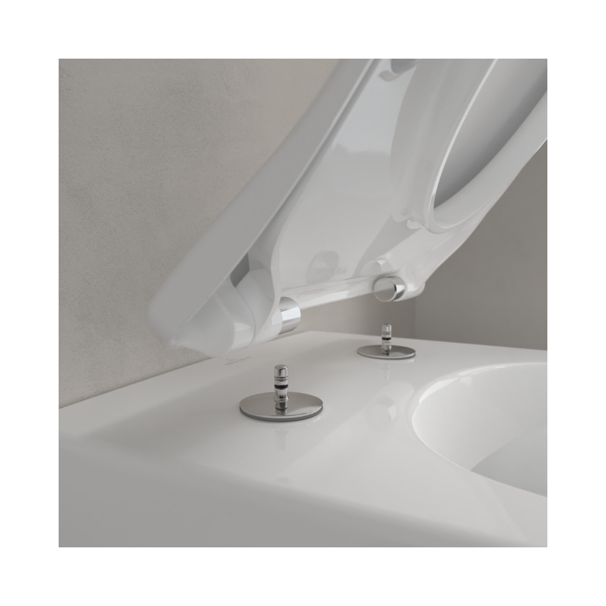 Villeroy & Boch 5614R201 - Závěsné WC s prkénkem SoftClose SUBWAY 2.0 keramika/bílá