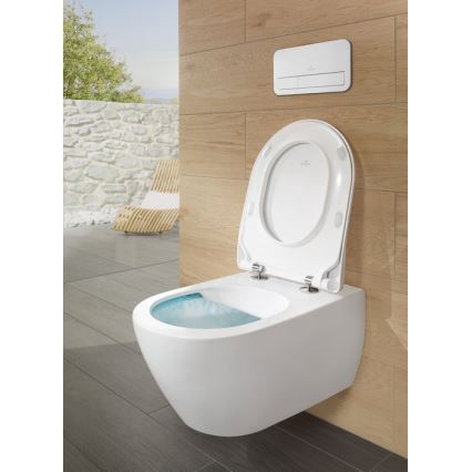 Villeroy & Boch 5614R2R1 - Závěsné WC s prkénkem SoftClose SUBWAY 2.0 keramika/bílá