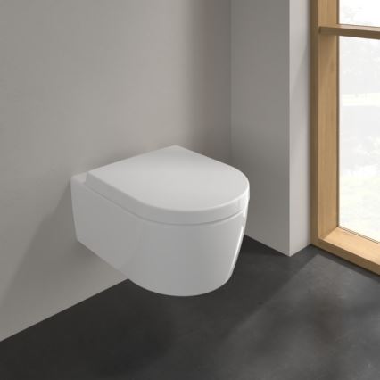Villeroy & Boch 5656HRR1 - Závěsné WC s prkénkem SoftClose AVENTO keramika/bílá
