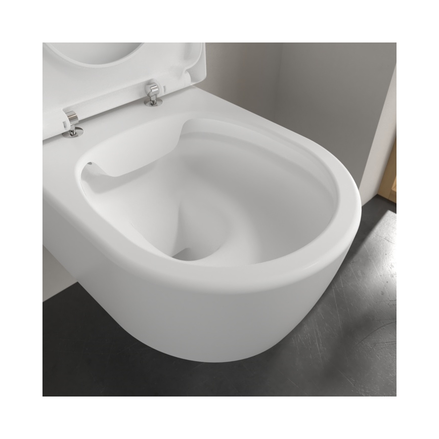 Villeroy & Boch 5656HRRW - Závěsné WC s prkénkem SoftClose AVENTO keramika/bílá