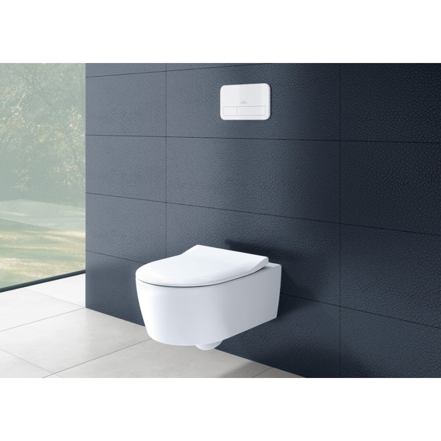 Villeroy & Boch 5656RS01 - Závěsné WC s prkénkem SoftClose AVENTO keramika/bílá