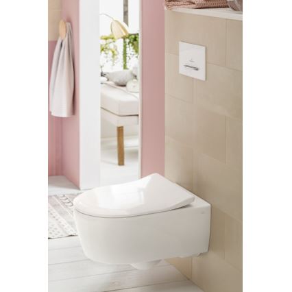 Villeroy & Boch 5656RS01 - Závěsné WC s prkénkem SoftClose AVENTO keramika/bílá