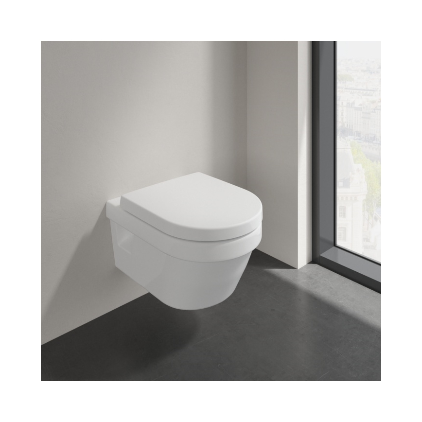 Villeroy & Boch 5684HRR1 - Závěsné WC s prkénkem SoftClose ARCHITECTURA keramika/bílá