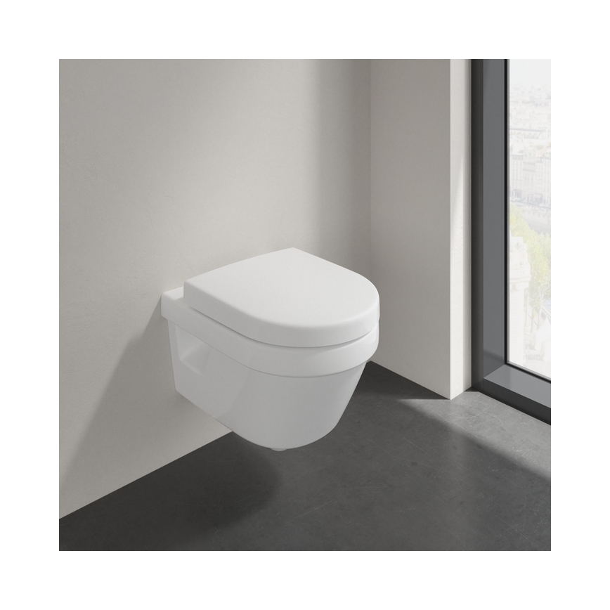 Villeroy & Boch 8M42S101 - Záchodové prkénko SoftClose SUBWAY 3.0 bílá