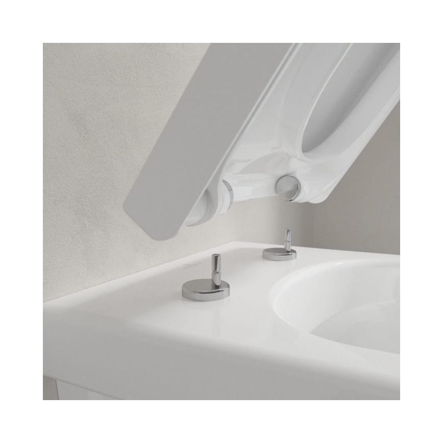 Villeroy & Boch 8M42S101 - Záchodové prkénko SoftClose SUBWAY 3.0 bílá