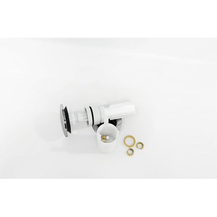 Villeroy & Boch 92198800 - Umyvadlový sifon PUSHOPEN lesklý chrom/bílá