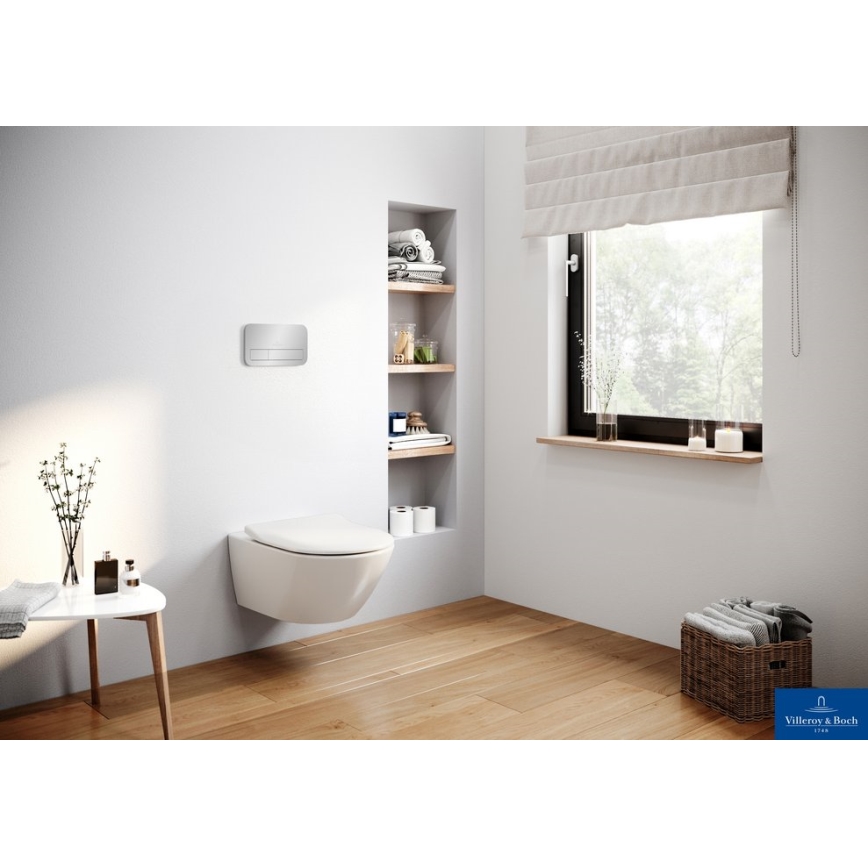 Villeroy & Boch 92249061 - Splachovací tlačítko VICONNECT lesklý chrom