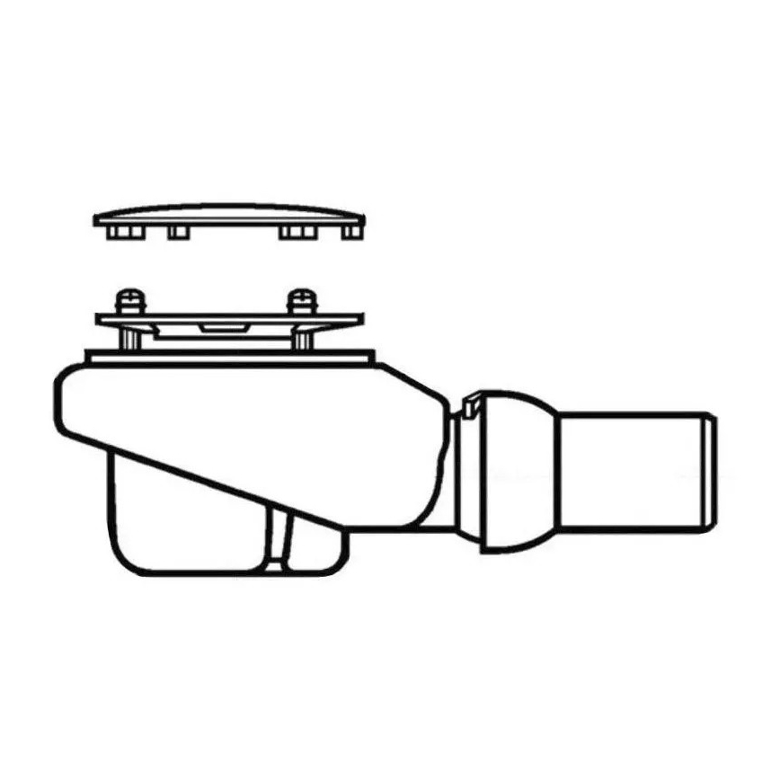 Villeroy & Boch 92250068 - Odtokový set pro sprchové vaničky SUBWAY pr. 9 cm bílá