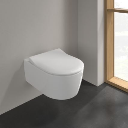 Villeroy & Boch 9M87S101 - Záchodové prkénko SoftClose AVENTO bílá