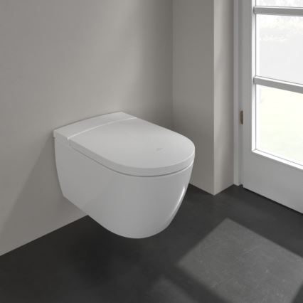 Villeroy & Boch V0E100R1 - Závěsný bidet s prkénkem SoftClose VICLEAN keramika/bílá +dálkové ovládání