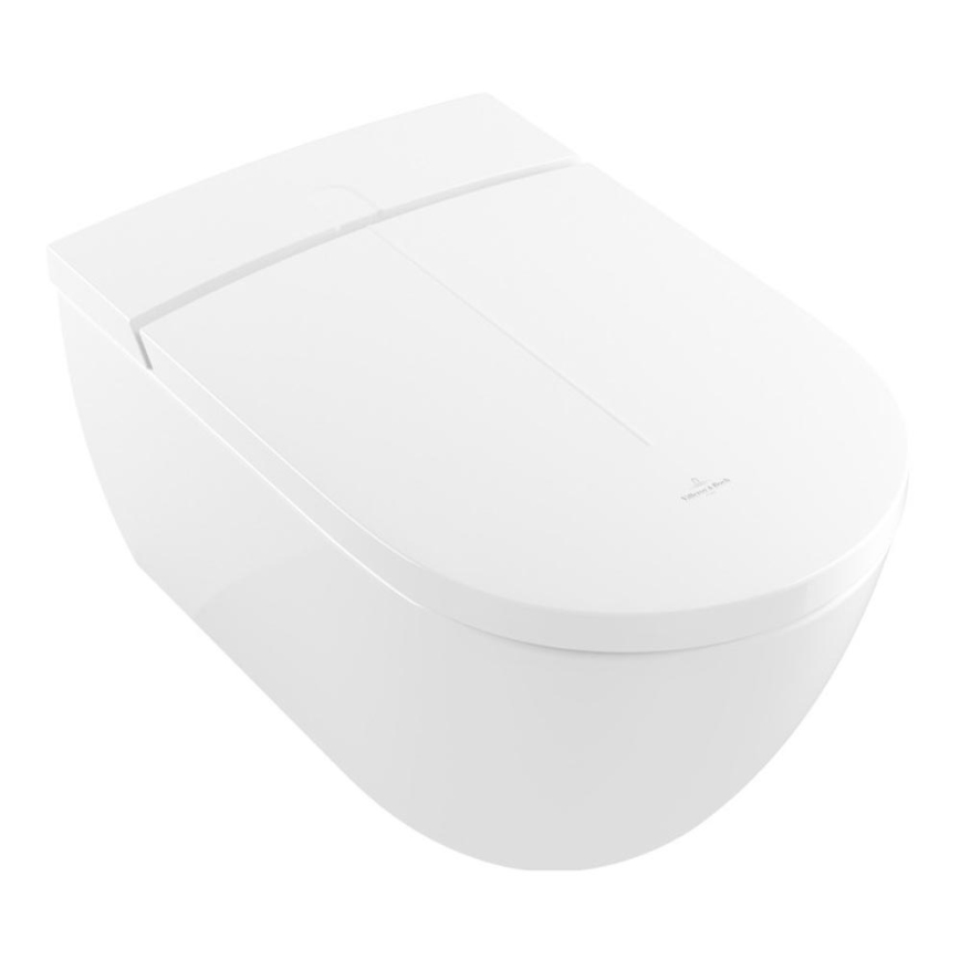 Villeroy & Boch V0E100R1 - Závěsný bidet s prkénkem SoftClose VICLEAN keramika/bílá +dálkové ovládání