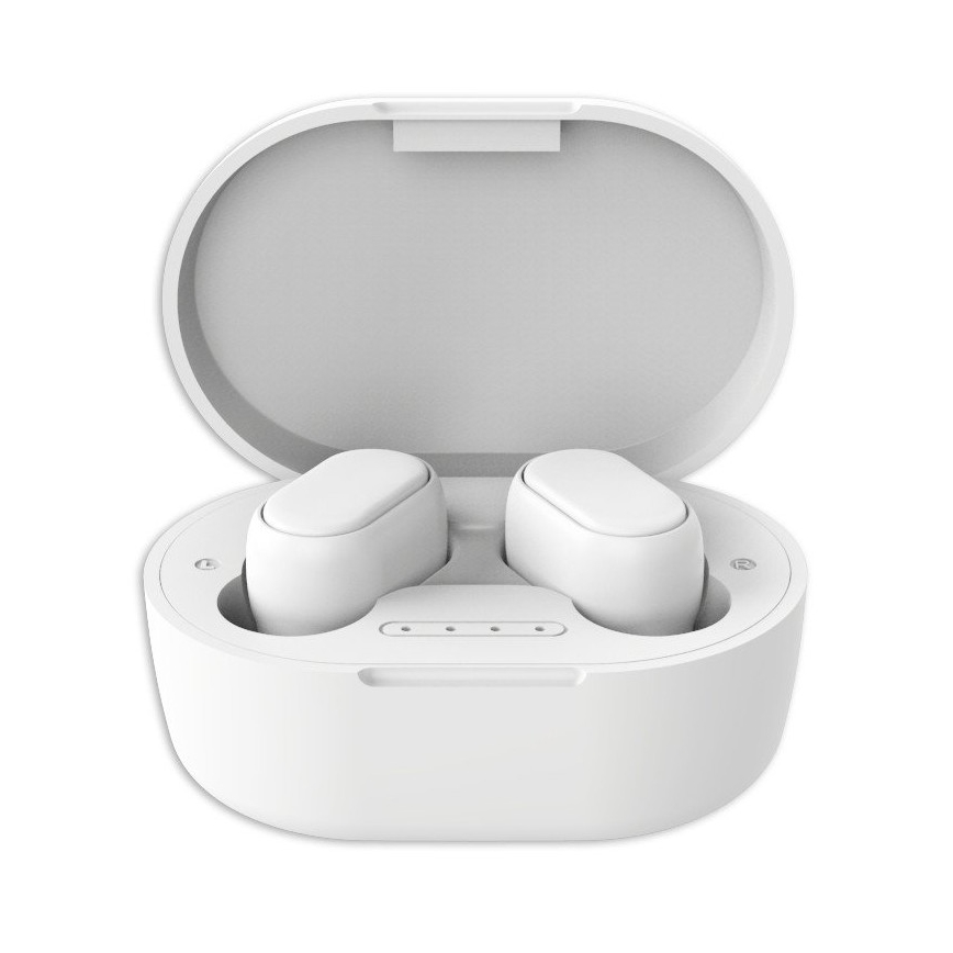 Voděodolná bezdrátová sluchátka Bluetooth bílá