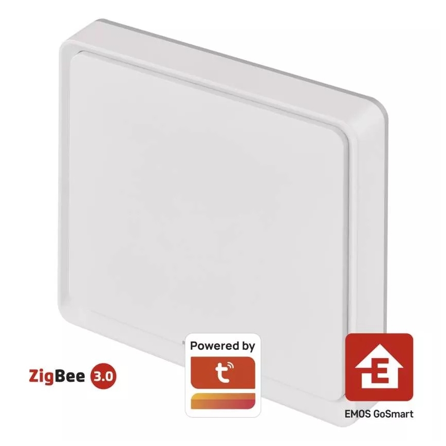 Vypínač 1-tlačítkový GoSmart 1xCR2430 Tuya bílá