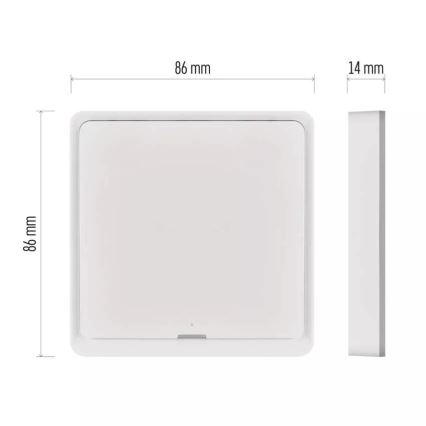 Vypínač 1-tlačítkový GoSmart 1xCR2430 Tuya bílá