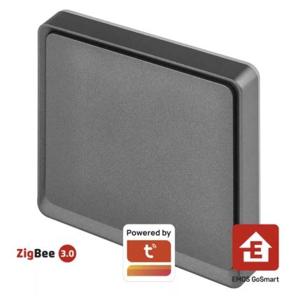 Vypínač 1-tlačítkový GoSmart 1xCR2430 Tuya černá