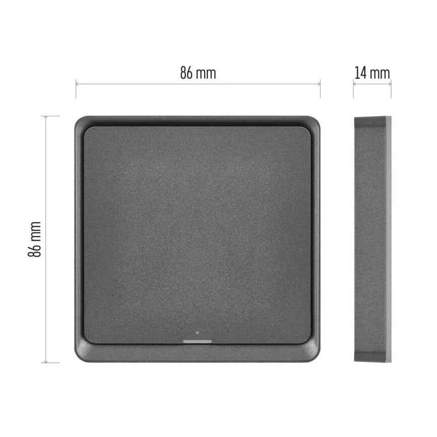 Vypínač 1-tlačítkový GoSmart 1xCR2430 Tuya černá